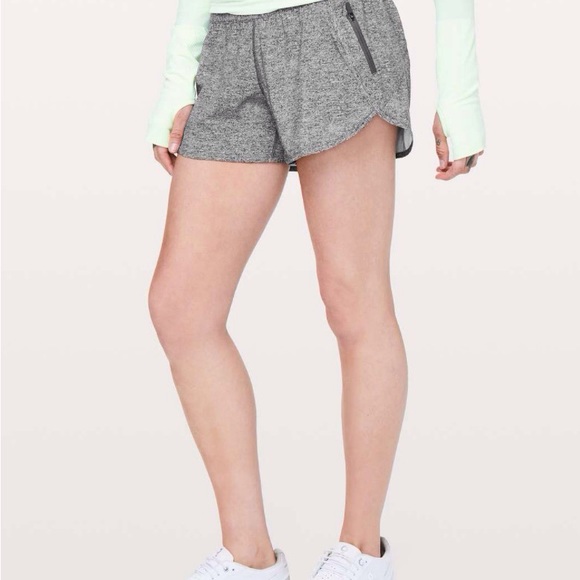 lululemon athletica Pants - Lululemon 4” Tracker Shorts Sz 4 in Heathered Gray